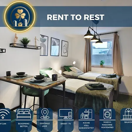 Rtr - Fuer Bis Zu 2 Personen - Voll Ausgestattet - Balkon - Zentral Limbecker Platz - Messe - Uniklinikum - Smart Tv - Parken - Modern