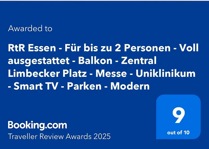 Rtr - Fuer Bis Zu 2 Personen - Voll Ausgestattet - Balkon - Zentral Limbecker Platz - Messe - Uniklinikum - Smart Tv - Modern *